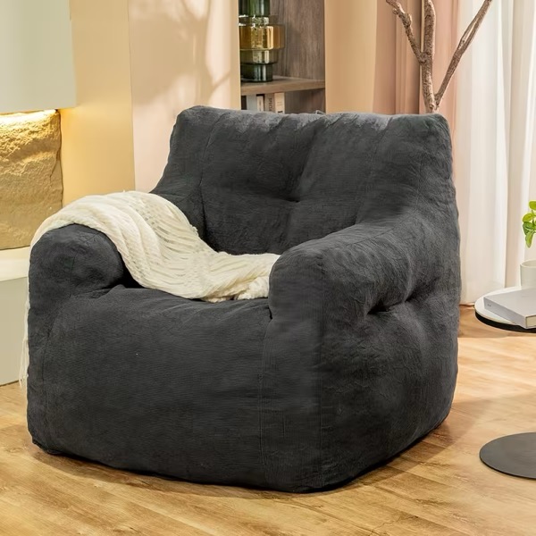 Bean bag chair in a living room
